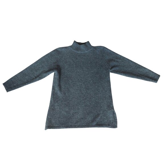 Vintage Jeanne Pierre Gray Lambswool Angora Turtle Neck Sweater Women Size Small - Picture 8 of 8